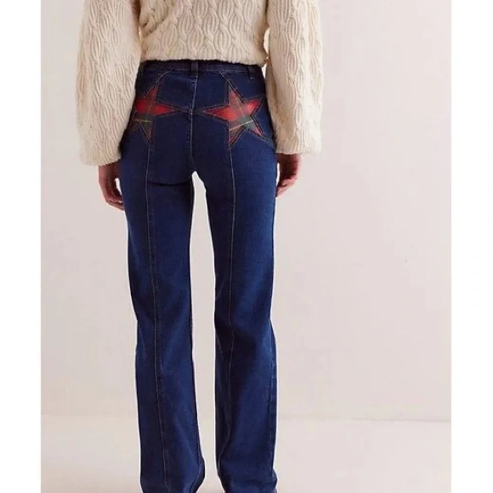 Free People We The Free Firecracker Flare Jeans Tartan - Picture 3 of 8